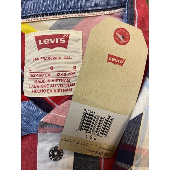 LEVI'S Kids' The Smith Short Sleeve Shirt NEW WITH TAGS - Picture 2 of 2